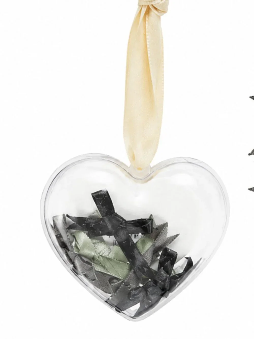 American Eagle 6-Pack Bow Hair Clips in Plastic Heart Ornament - NWT $10 MSRP